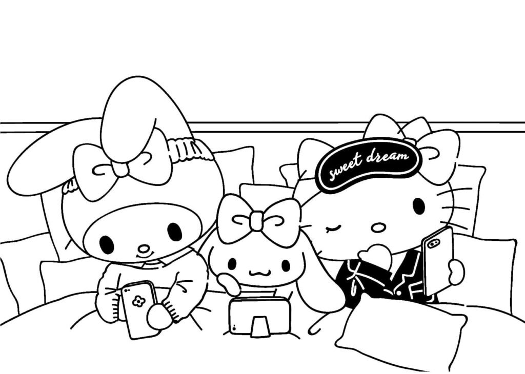 My Melody and Kuromi Coloring Pages