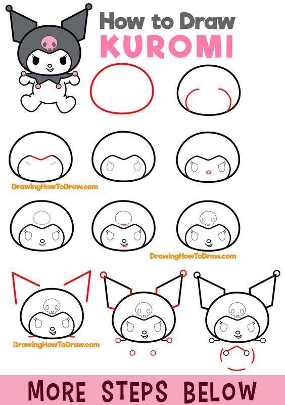 How to Draw Kuromi Step by Step