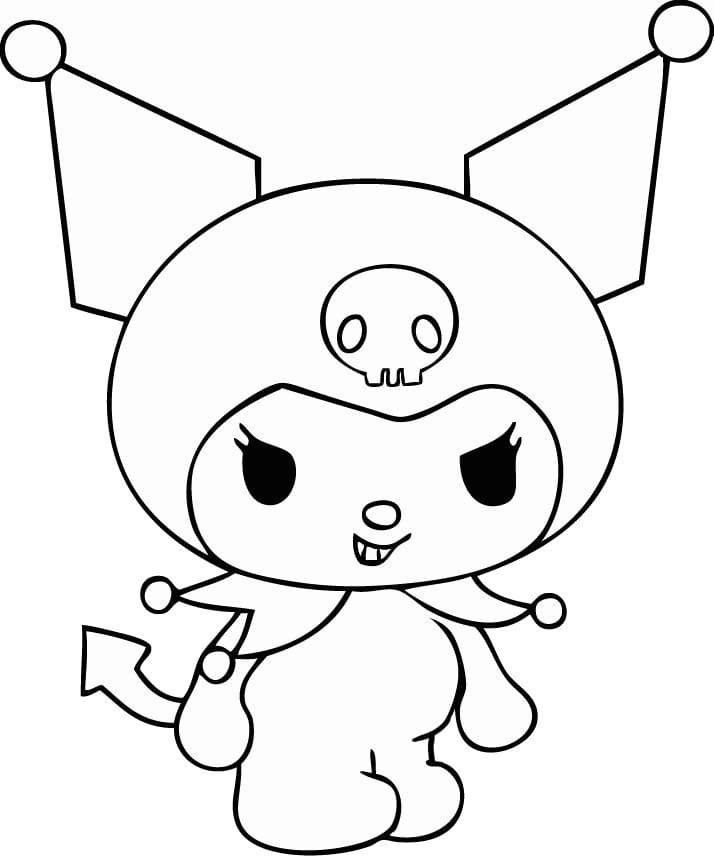 cute kuromi coloring pages