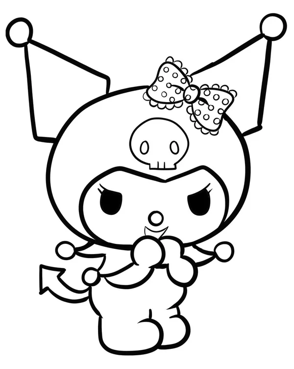 free kuromi coloring pages